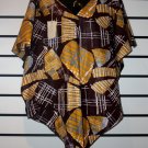Brown African Print Pointy Bottom Top