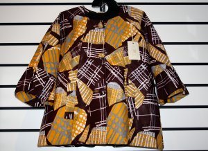 Brown/Cream Ankara Jacket