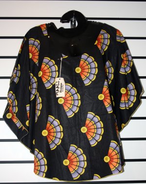 Black Ankara Print Top