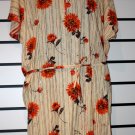 Cream and Orange Kaftan Gown