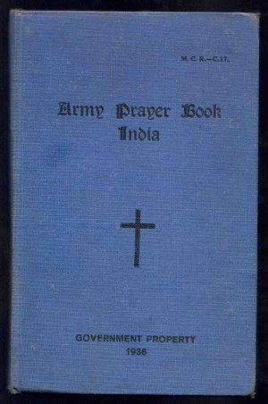 BRITISH INDIA ARMY PRAYER BOOK SIMLA 1936 RARE