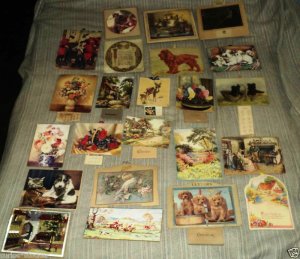VINTAGE LOT OF 23 BRITISH CALENDARS 1940'S TO 69