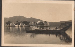 LAKE TEMPLE VIEW FROM INDIA VINTAGE OLD PICTURE POSTCARD