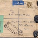 Custom Passed airmail Wax Triangle Sealed to Presidents Estate New Delhi