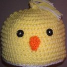 crochet baby girl chick hat (u pick the size)