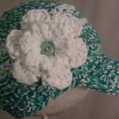 crochet baby girl newsboy hat (0-3 months) ready to ship