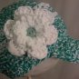 crochet baby girl newsboy hat (0-3 months) ready to ship