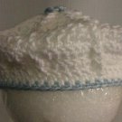 crochet baby boy beret hat and bootie set (nb)