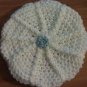 crochet baby boy beret hat and bootie set (nb)