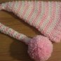 crochet baby longtail elf hat u pick colors (newborn)