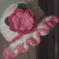 crochet baby girl ruffle hat (newborn)