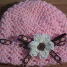 crochet baby girl hat (newborn)
