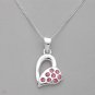 swarovski crystal heart pendant with sterling silver necklace