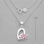 swarovski crystal heart pendant with sterling silver necklace