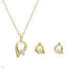 Stud Earrings With 0.67ctw Cubic zirconia Made in 14K/925 Gold plated
