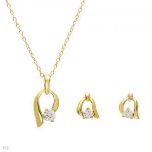 Stud Earrings With 0.67ctw Cubic zirconia Made in 14K/925 Gold plated