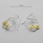 Brand New Heart Earrings Crafted in 14K/925 Gold plated Silver Length 27mm
