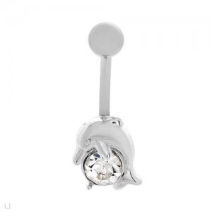 dolphin belly ring in 925 sterling silver