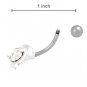 dolphin belly ring in 925 sterling silver
