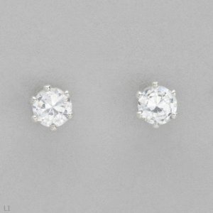 Exquisite Brand New Stud Earrings With 0.50ctw Cubic zirconia in 925 Sterling
