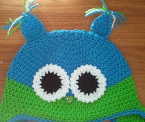 handmade crochet baby boy owl hat 0-3 months