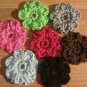 crochet baby girl hat includes 7 flowers you choose flower colors 3-6 months