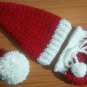 .Crochet handmade crochet baby elf longtail hat and diaper cover set you pick colors (newborn)