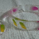 handpainted plastic bracelet and ring