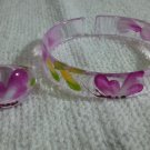 handpainted plastic bracelet and ring