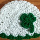 crochet baby girl st. patricks day hat