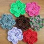 crochet baby girl hat includes 2 interchangeable flowers (newborn)
