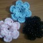 crochet baby girl hat includes 2 interchangeable flowers (newborn)