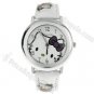 Hello Kitty Pattern Leather Band Watch for Lady and Kids(White)