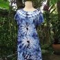 Monotone blue tie dye short dress