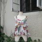 Summer Floral Double Ruffle White Tank Top
