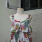 Summer Floral Double Ruffle White Tank Top