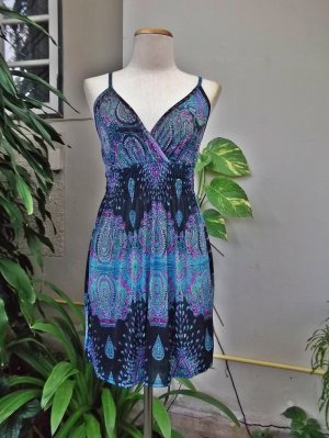 Blue Spaghetti Straps Sundress