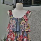 Double Ruffle Tank Top (Grey) Free Shipping