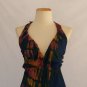 Tie Dye Halter Short Sundress - Dark Blue