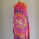 Tie Dye Halter Short Sundress - Pink