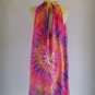 Tie Dye Halter Short Sundress - Pink