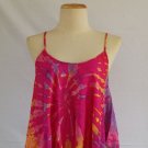 Tie Dye Spagthetti Strap Shocking Pink (M)