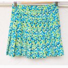 Pleated Green / Blue Pattern Skirt