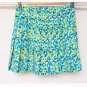 Pleated Green / Blue Pattern Skirt