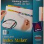 Avery 11407 Clear Label, Multicolor,  Index Maker Presentation Dividers, 8 Tabs