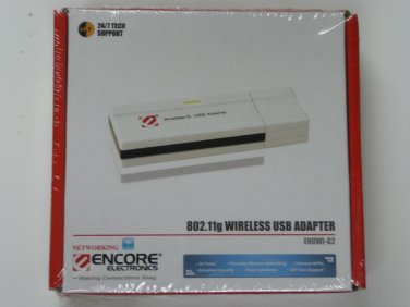 ENCORE ENUWI-G2 Wireless Adapter IEEE 802.11b/g USB 2.0 Up to 54Mbps Wireless Data Rates WPA2