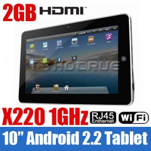 10" Tablet PC epad Android 2.2 GPS MID Camera X220
