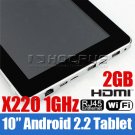 10" epad flytouch 2 android 2.2 tablet pc X220 GPS