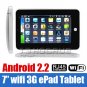 NEW 7" Android 2.2 VIA8650 Tablet PC Camera Flash 10.1 3G WiFi  Epad