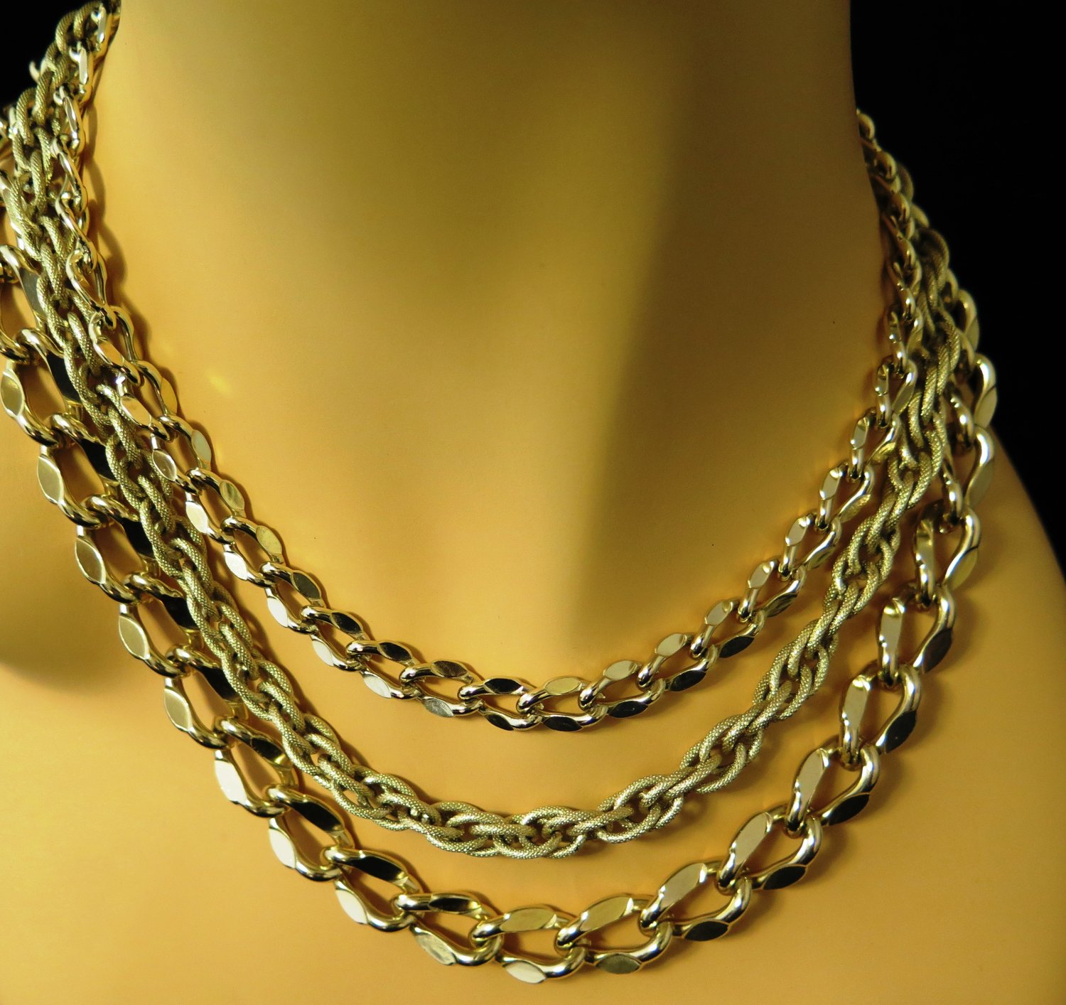 West Germany Chain Necklace Gold Tone Vintage